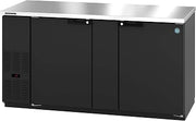 Hoshizaki BB69 Back Bar Refrigerator, Two Section, Black Vinyl