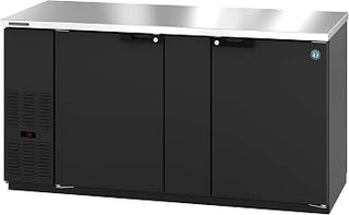 Hoshizaki BB69 Back Bar Refrigerator, Two Section, Black Vinyl