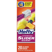 R81219 20 Count Slider Storage Bag Quart by Reynolds – One Size, 1.0 quarts, Polyethylene (PE), Clear, Pack of 20