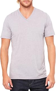 BELLA+CANVAS Unisex Triblend Short-Sleeve V-Neck T-Shirt XL Grey Triblend