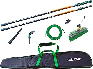 UNGER Commercial - nLITE Carbon 24K Window Cleaning Kit - 39' Plus Power Brush for High Access Professional Window Cleaning - NLKT3