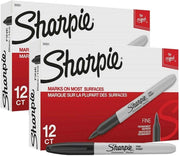 SAN30001 - Permanent Fine Point Marker by Sharpie – 1 Count (Pack of 24), Plastic, Black, Pack of 24