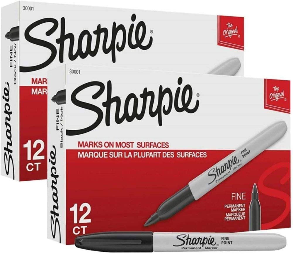 SAN30001 - Permanent Fine Point Marker by Sharpie – 1 Count (Pack of 24), Plastic, Black, Pack of 24
