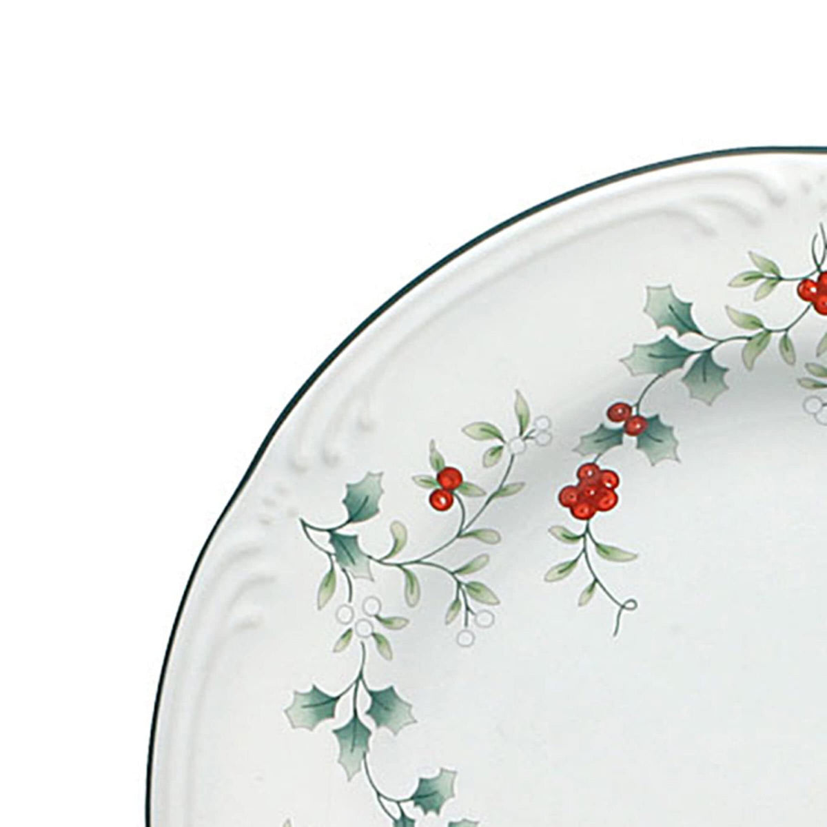 Pfaltzgraff Winterberry Salad Plate Set, 8 Inch Stoneware, Green