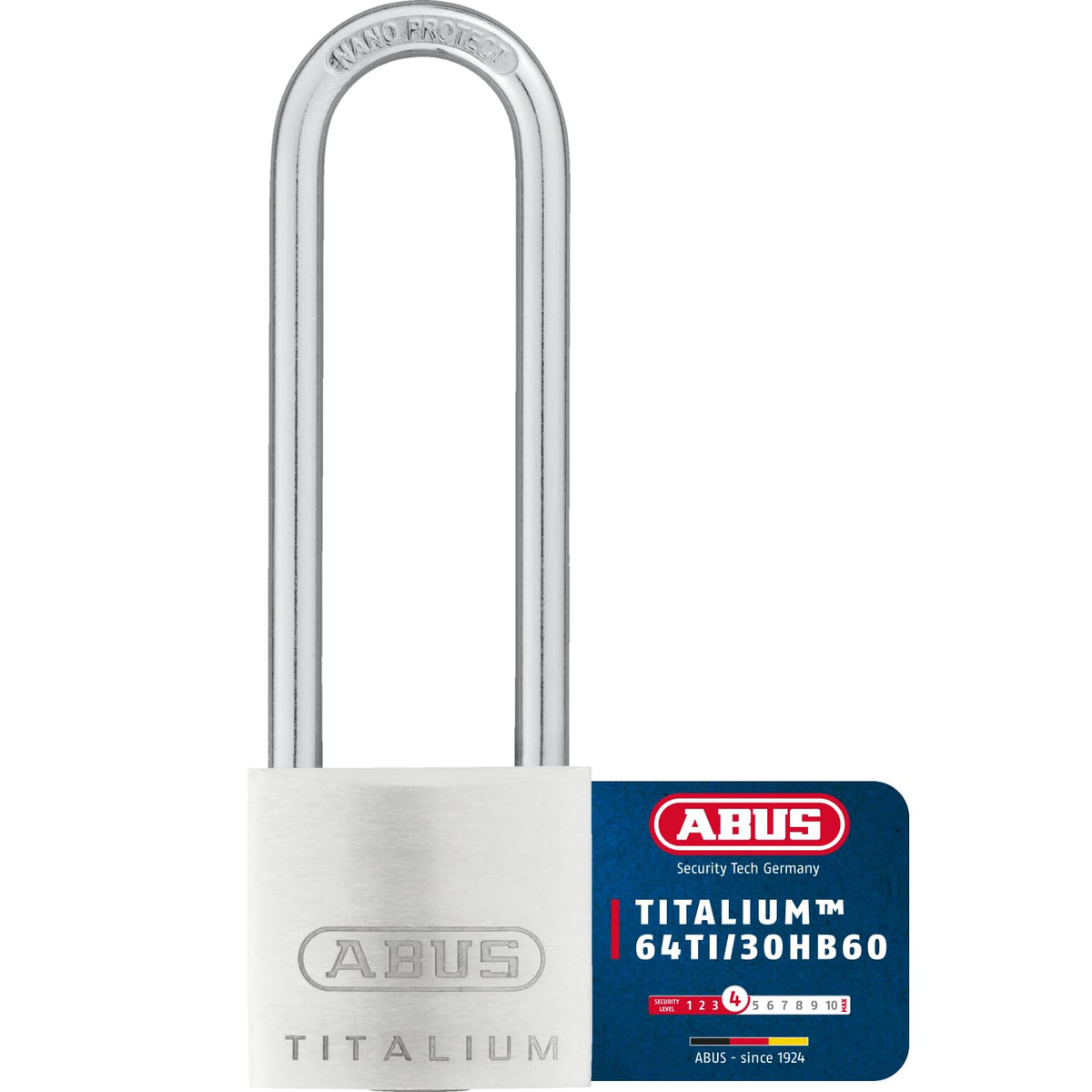 64TI / 30HB60 B/SB by ABUS – 30mm /Bügelhöhe 60mm, Alloy Steel Aluminium, Single, Model 56951