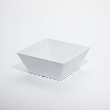 American Metalcraft FSWMEL94 Square Melamine Serving Bowl, Faux Slate, White, 125-Ounces