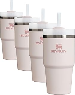 STANLEY Quencher H2.0 Tumbler with Straw 20 oz | Flowstate 3-Position Lid | Cup Holder Compatible for Travel | Insulated Stainless Steel Cup | BPA-Free | Rose Quartz 2.0 (Pack of 4)