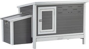 New Age Pet ECOFLEX Fontana Premier Chicken Barn, Weather Resistant Gray Coop with Easy Clean Pull Out Tray, Nesting Box, Hinged Roof, Easy No Tool Assembly for 2 to 4 Chickens