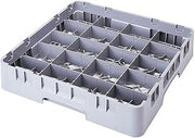 Cambro 20C258151 Camrack Polypropylene Cup Rack with 20 Compartments, Full, Soft Gray