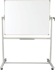 Quartet Magnetic Dry-Erase Board, 48" x 36" (4' x 3') Nano-Clean Easel Whiteboard, Double-Sided, Silver Frame (Q284836A01-R)