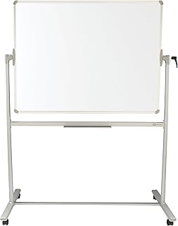 Quartet Magnetic Dry-Erase Board, 48" x 36" (4' x 3') Nano-Clean Easel Whiteboard, Double-Sided, Silver Frame (Q284836A01-R)