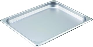 Winco Half Size Silver 1 1/4" Deep Metal Steam Table Pan (Set of 24)