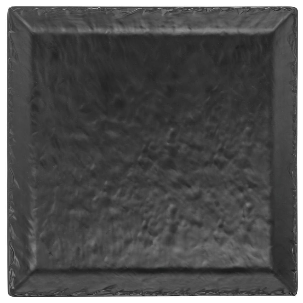 Cal-MIL Square Melamine Platter Faux Slate Collection 15"L by CAL MIL PLASTIC PRODUCTS INC – Large, Plastic, Black, Model 688640193674