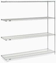 Nexel Wire Shelving Add-On, Poly-Z-Brite, 72" W X 18" D X 74" H