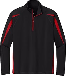 SPORT-TEK Unisex Sport-Wick Stretch Half Zip Colorblock Pullover
