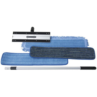 Mop Kit Blue Microfiber - 24" L x 5" W by HUBERT – Microfiber, Blue, Model MFM2KIT