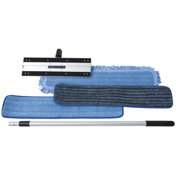 Mop Kit Blue Microfiber - 24" L x 5" W by HUBERT – Microfiber, Blue, Model MFM2KIT