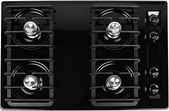 Summit Appliance Summit 30" Gas Cooktop, 4-Burner, Electric Ignition, 115V Gas Cooktop, Black - TNL053I (Electronic Ignition)