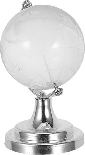Rotatable Mini Globe with Stand Glass Ball Globe Sphere for Desk Décor and Interactive Learning Ornament for Workspace and Educational Use