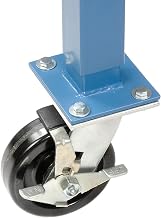 Global Industrial Phenolic Swivel Casters with Brakes Blue, 5" Dia
