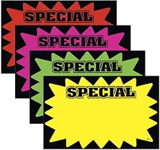 Ready Flow Blank Fluorescent Laser Cards Black Edge "Special" - 11"L x 7"H, 100 per Pack