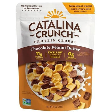 Chocolate Peanut Butter Keto Cereal: Keto Friendly by Catalina Crunch – 9 Ounce (Pack of 6), Pack of 6