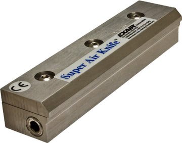Stainless Super Air Knife by EXAIR – 1.44"L x 4"W x 1.03"H, 303 Stainless Steel, Stainless Steel, Model 110003SS