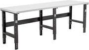 Adjustable Height Workbench C-Channel Leg by Global Industrial – 30"L x 96"W, Steel, Black, Model 319084