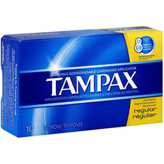 Regular Tampons with Flushable Cardboard Applicator - Regular - 10 ct by Tampax – Cardboard, Model 7301020831