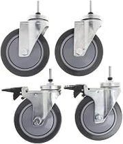 HUBERT Screw in Casters for Wire Shelving, Set of 4