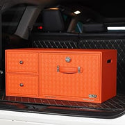 Car Trunk Organizer for iti G37 Sedan 2007-2013 Large Capacity Multifunctional Storage Box Waterproof Storage Bag Drawer Storage Box with Password Lock,B-Brown