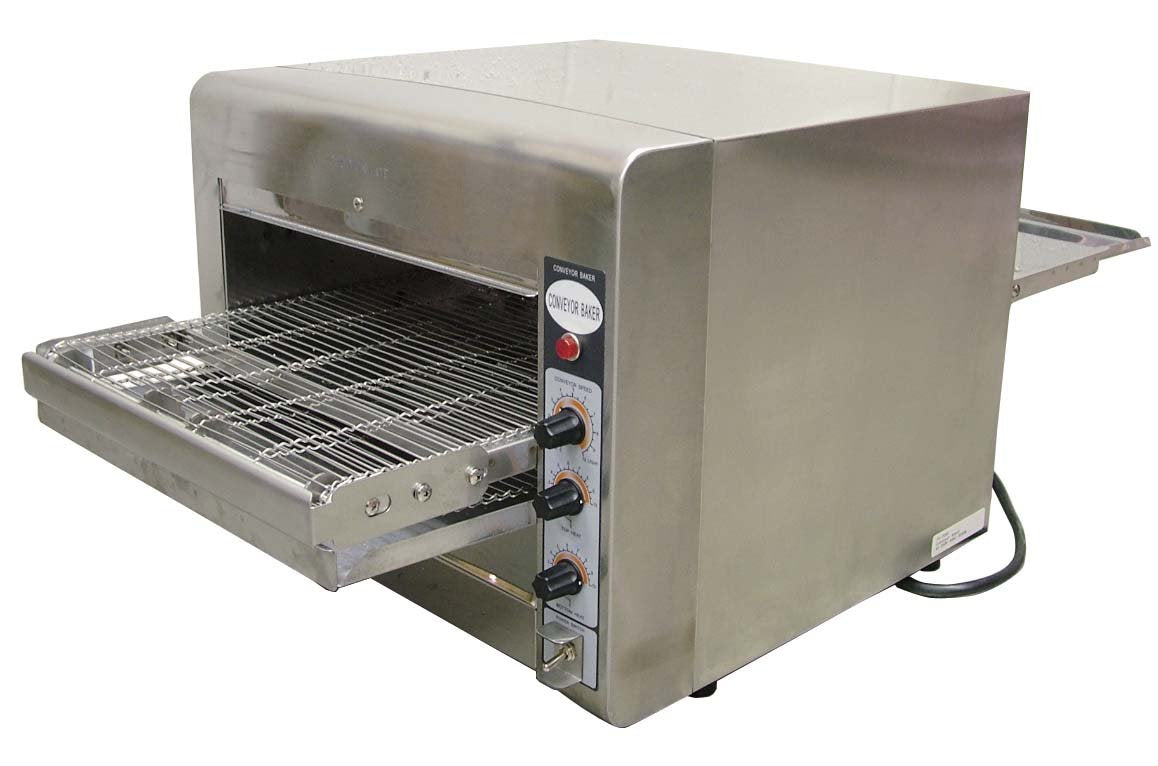 Conveyor Commercial Restaurant Counter Top Pizza Baking Oven TS by Omcan – (DWH): 41” x 18.5” x 15.7”, Stainless Steel, Model 11387