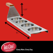 Drink Flight Board by Tablecraft – stainless steel, Model 20002
