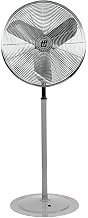 TPI Corporation Silver Metal Oscillating Wall Mount Air Circulator - 33 1/2"Dia x 14 1/2"D