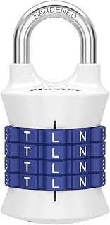Master Lock Word Combination Lock, Set Your Own Combination Lock for Gym and School Lockers, Indoor Combo Padlock, Purple, 1 Pack, 1535WDPUREC