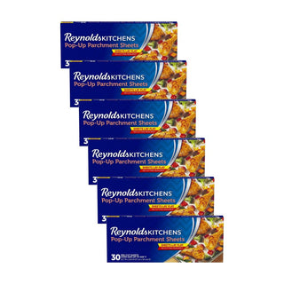 Kitchens Pop-Up Parchment Paper Sheets by Reynolds – 30 Sheets, Pack of 6, Paper, Pack of 6