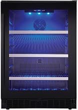 SSBC056D2B-S Danby SSBC056D2 24 Inch Wide 6 Bottle or 138 Can Capacity Single Zone Wine and Beverage Cooler with Blue LED Lighting and Reversible Door