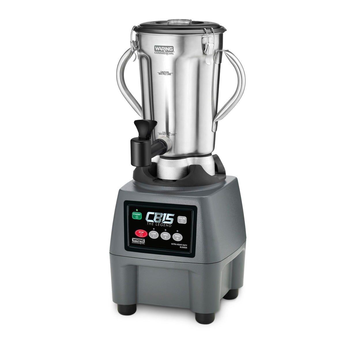Waring Stainless Steel Jar CB15SF / 1 Gallon / Black Countertop Blenders