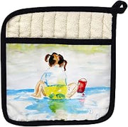 Betsy Drake PT729 Pigtails Playing Pot Holder