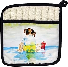 Betsy Drake PT729 Pigtails Playing Pot Holder