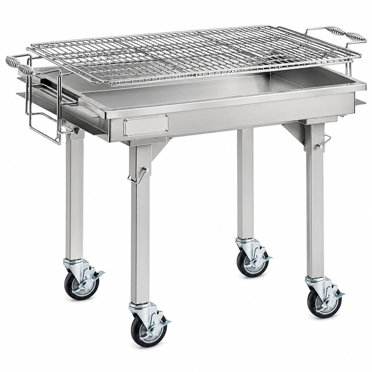 Glownary 30-Inch Heavy-Duty Stainless Steel Charcoal Grill with Adjustable Grates – 720 Sq In Cooking Surface, Removable Legs, Weather-Resistant Cover