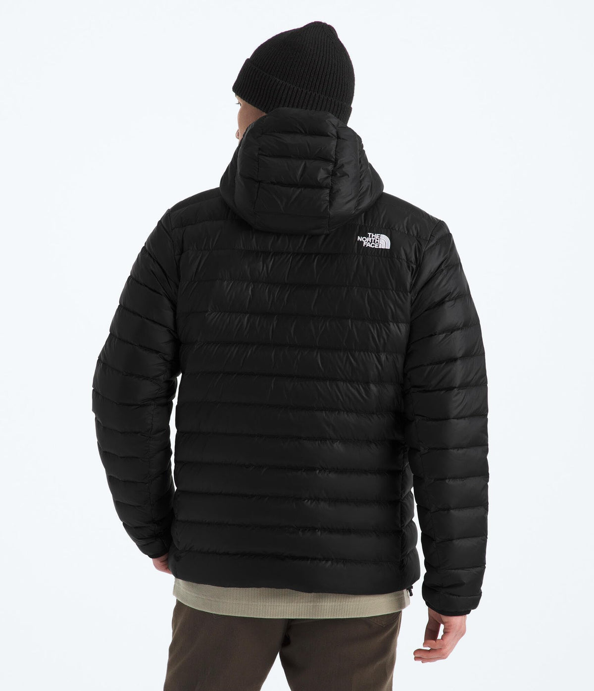 Men's Classic Down Hooded Jacket by The North Face – Recycled Nylon, Tnf Black, Model NF0A8D1T