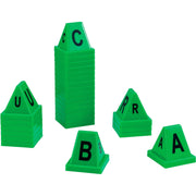 Lettered Pallet Control Cones by Global Industrial – Polypropylene, Green, Model 412593