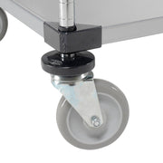 Adjustable Solid Galvanized Shelf Cart by Nexel – 24"L x 24"W x 40"H, 12-Gauge Powder Coated Steel, Chrome, Model SC24603SZ2