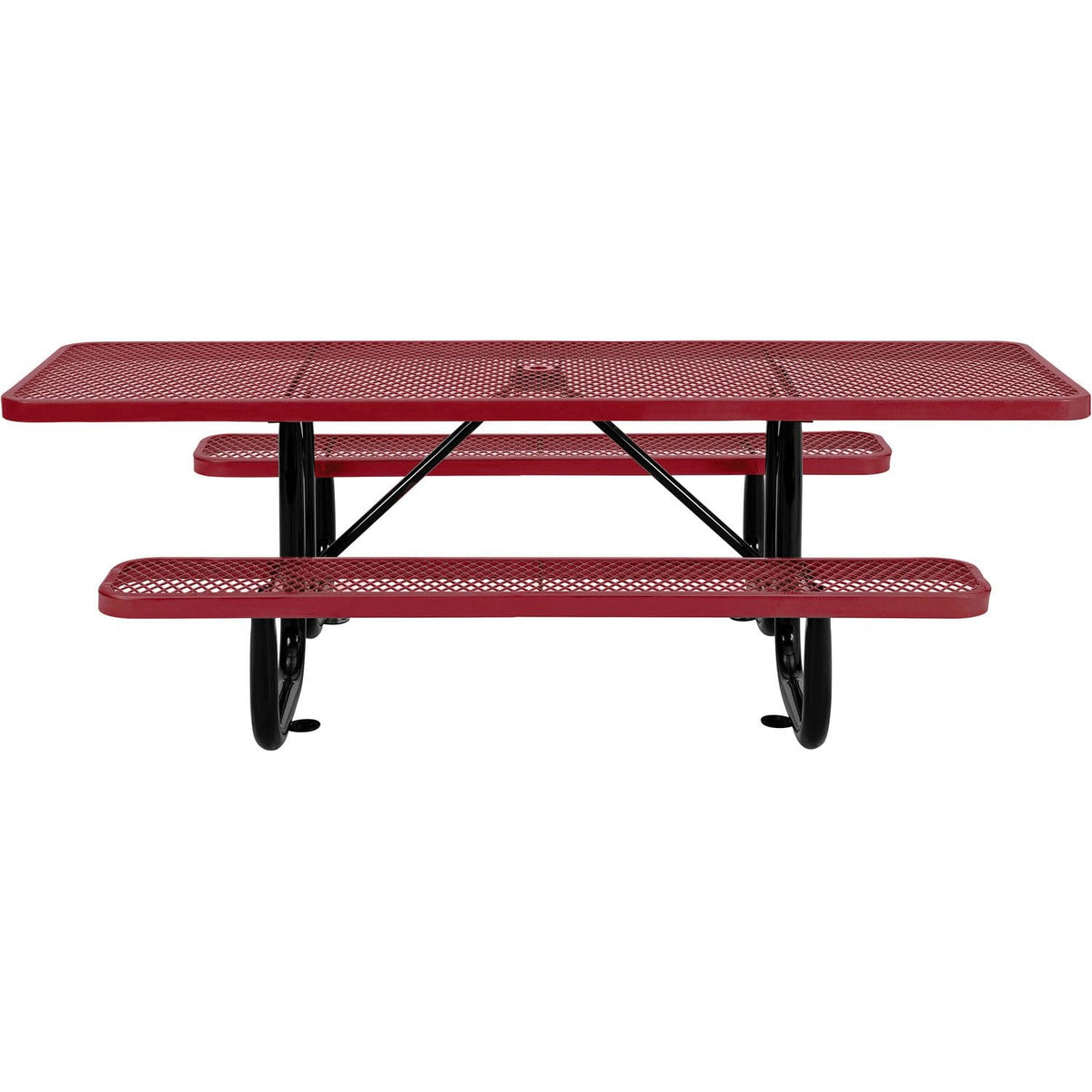 Global Industrial Red / 96 inches x 60 inches x 29.5 inches / Industrial Picnic Tables