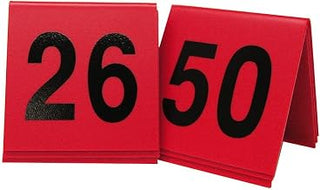 Cal-Mil 226-1 Break Resistant Number Tent, 3" W x 2" D x 3" H, Red