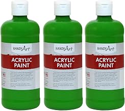 Handy Art Acrylic Paint, Light Green, 16 oz. Bottle, Pack of 3 (RPC101110-3)