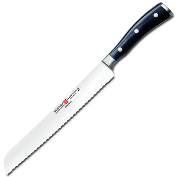Wusthof Classic Ikon 8-Inch Bread Knife by Wüsthof – 12.6", Steel, Black, Model 4166/23