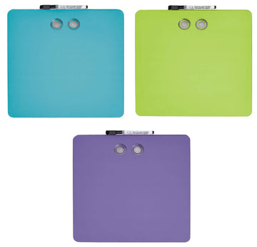 Tin Square Magnetic Whiteboards 11.5" x 11.5" Includes Magnets and Marker by Quartet – 12"W x 11.5"H, Tin, Randomly Selected, Model TSQ1212