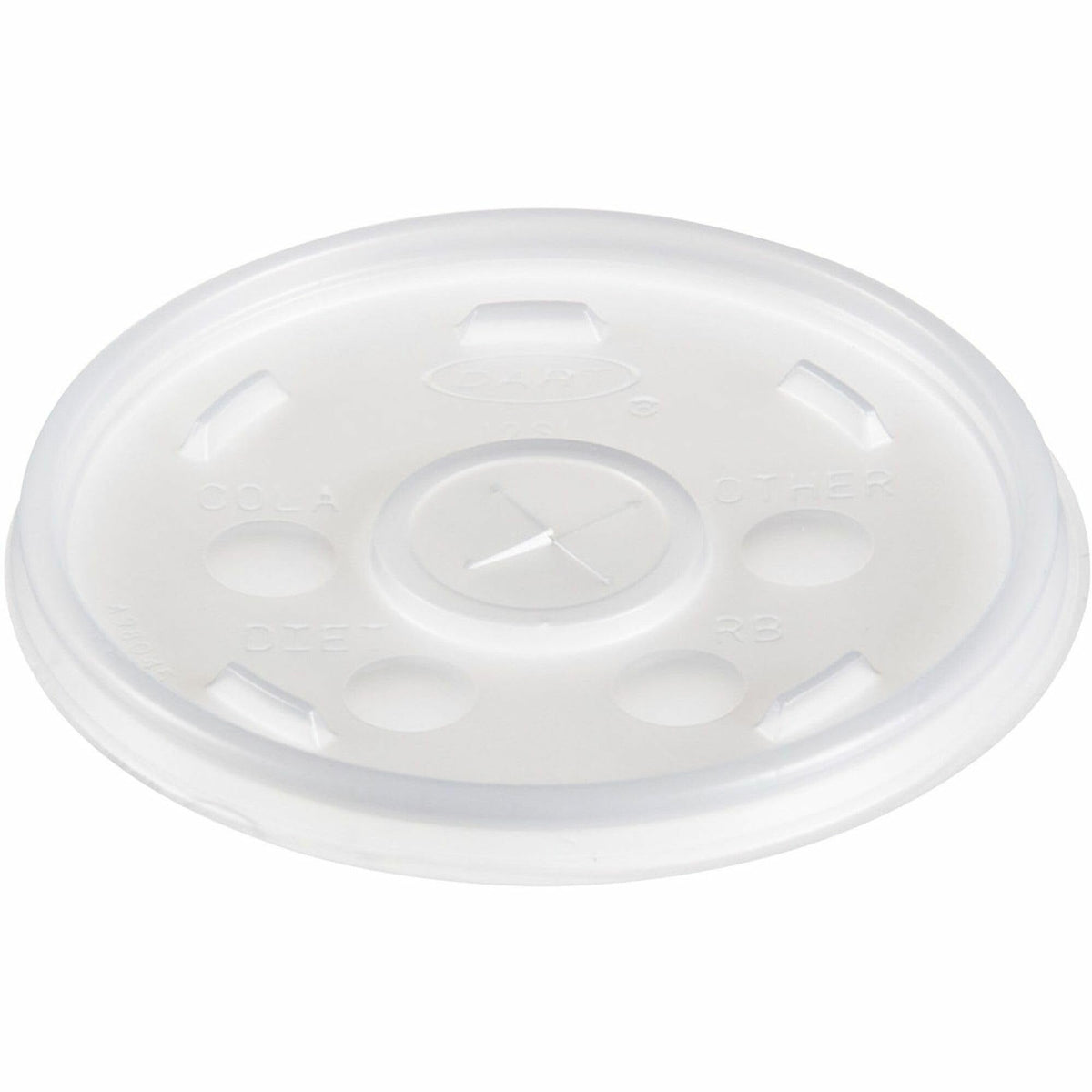 DCC12SL Straw-Slot Lid by DART – 12.0 ounces, Plastic, White